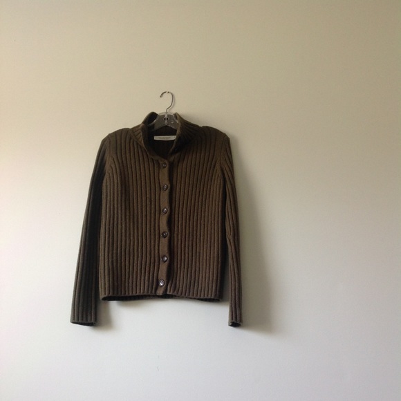 Contemporaine Texture Wool-Nylon  Cardigan - Picture 1 of 3